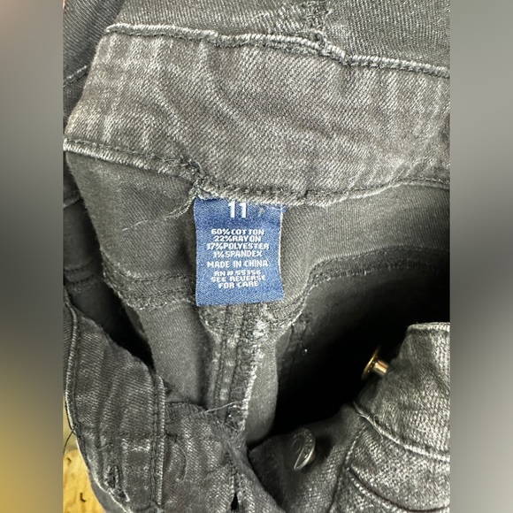 Bluespice Black Girls Overall Distressed, Size 11 - Picture 3 of 8